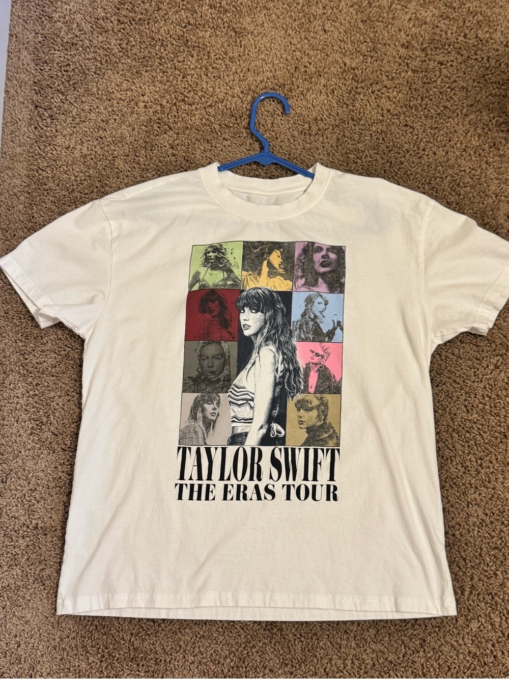 Taylor Swift White color Multi-Color Eras Tour Graphic Tee - like new Large